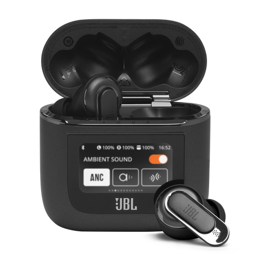 JBL Tour Pro 2 - Black - True wireless Noise Cancelling earbuds - Hero
